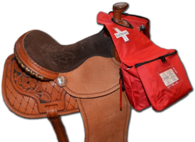 Horse First Aid Kit Essentials Horse first aid kit with basic supplies laid out